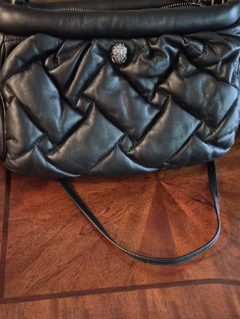 Kurt Geiger Quilted Black Leather Crossbody
